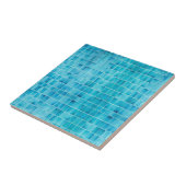 Carreau Carrelage en verre bleu blocs mosaïque verre (Côté)