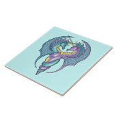 Carreau Carrelage entrelacé des hippocampes (Côté)