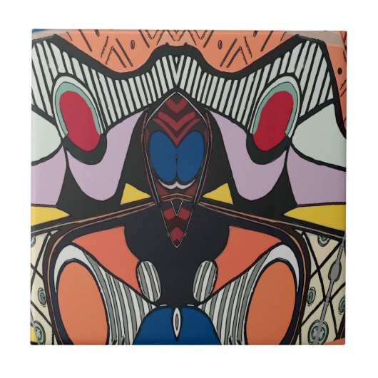 Carreau Carrelage espagnol Alien Abstrait (Devant)