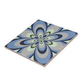 Carreau Carrelage, Fleur Abstraite 4, Bleu, Gris, Vert (Côté)