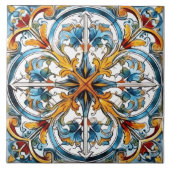 Carreau Carrelage floral coloré (Devant)