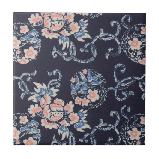 Carreau Carrelage floral japonais vintage (Devant)