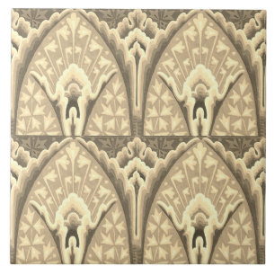 Carreau Carrelage floral neutre géométrique Vintage