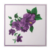 Carreau Carrelage Floral violet (Devant)