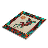 Carreau Carrelage Gecko Et Soleil En Céramique (Côté)