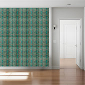 Carreau Carrelage géométrique Art Déco en Turquoise et or