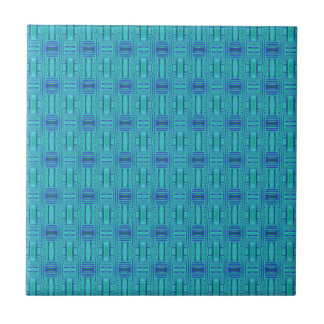 Carreau Carrelage géométrique bleu lagon
