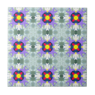 Carreau carrelage géométrique marocain multicolore