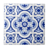 Carreau Carrelage italien, majolica, bleu et blanc motif   (Devant)