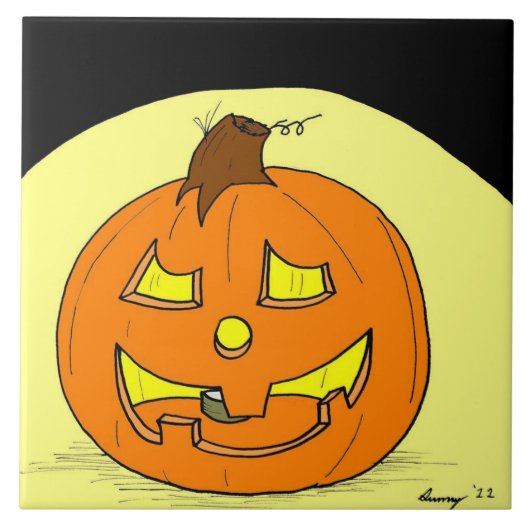 Carreau Carrelage Jack o' Lantern (Devant)