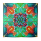 Carreau Carrelage Kaleidoscope géométrique rétro (Devant)