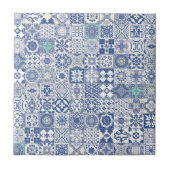 Carreau Carrelage marocain bleu pastel (Devant)