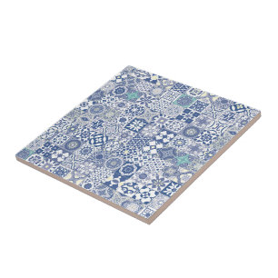 Carreau Carrelage marocain bleu pastel