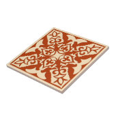 Carreau Carrelage marocain, Coral Orange & Pastel Apricot (Côté)
