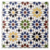 Carreau Carrelage marocain fleuri géométrique Accent décor (Devant)