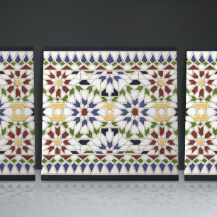 Carreau Carrelage marocain fleuri géométrique Accent décor