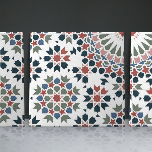 Carreau Carrelage marocain fleuri géométrique Accent décor