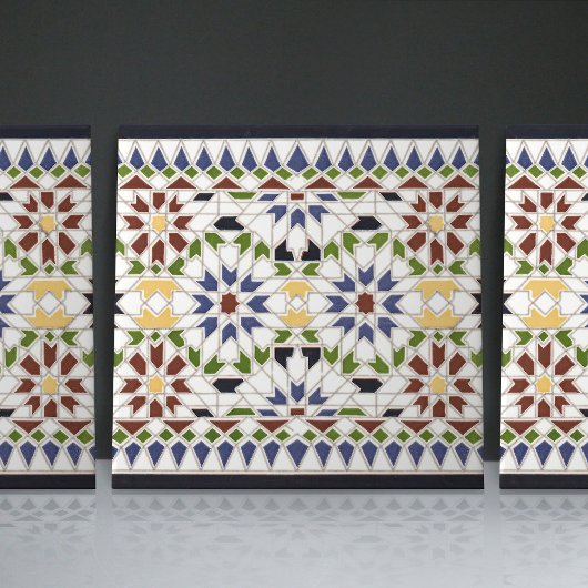 Carreau Carrelage marocain fleuri géométrique Accent décor