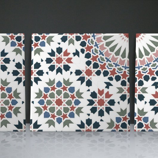 Carreau Carrelage marocain fleuri géométrique Accent décor