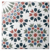 Carreau Carrelage marocain fleuri géométrique Accent décor (Devant)