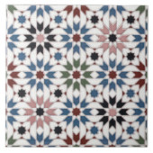 Carreau Carrelage marocain fleuri géométrique Accent décor (Devant)