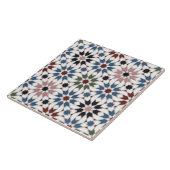 Carreau Carrelage marocain fleuri géométrique Accent décor (Côté)
