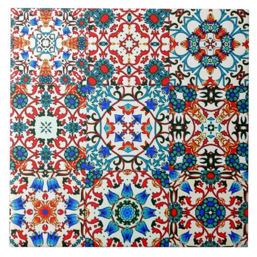 Carreau Carrelage marocain, mosaïque, art coloré (Devant)