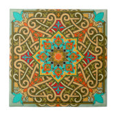 Carreau Carrelage marocain Vert or bleu (Devant)