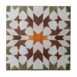 Carreau Carrelage marocain vintage Style désisté<br><div class="desc">Carrelage vintage marocain en mosaïque de style céramique avec motifs géométriques. Orange,  gris,  blanc cassé. Créez une ambiance exotique boho avec des accents de mosaïque. Tuile à usage unique,  ou utiliser comme un fond d'écran,  cheminée carreaux de foyer,  salle de bain.</div>