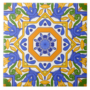 Carreau Carrelage méditerranéen, majolica, Sicilienne,