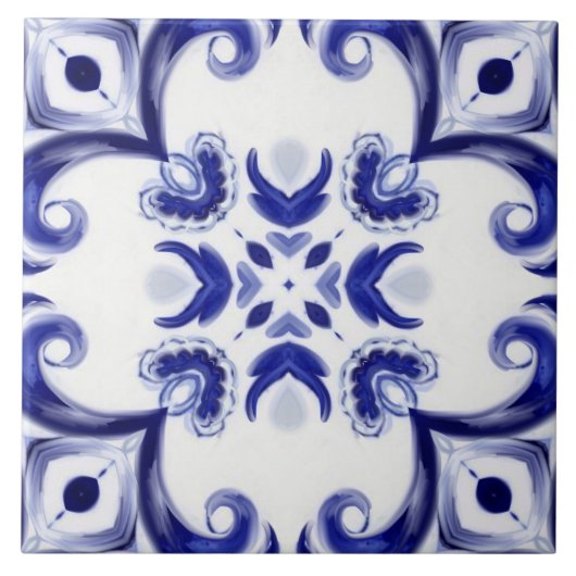 Carreau Carrelage méditerranéen, majolica, Sicilienne, (Devant)