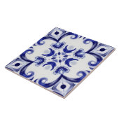 Carreau Carrelage méditerranéen, majolica, Sicilienne, (Côté)