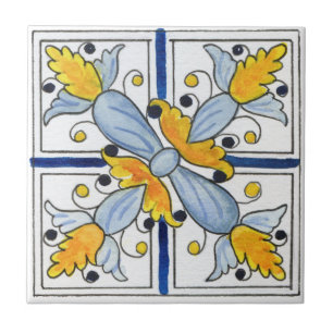 Carreau Carrelage méditerranéen, majolica, style sicilien