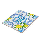 Carreau Carrelage méditerranéen, majolica, style sicilien  (Côté)