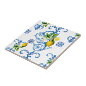 Carreau Carrelage méditerranéen, majolica, style sicilien  (Côté)