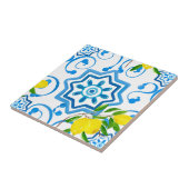 Carreau Carrelage méditerranéen, majolica, style sicilien  (Côté)