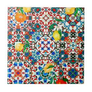 Carreau Carrelage méditerranéen, mosaïque, citron, art d'é