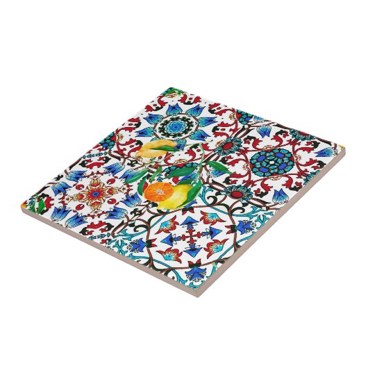 Carreau Carrelage méditerranéen, mosaïque, citron, art d'é (Côté)