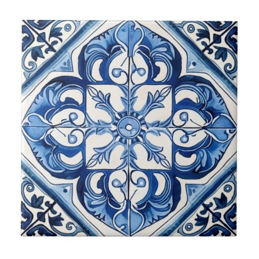 Carreau Carrelage méditerranéen, Portugais, Azulejo, Majol (Devant)