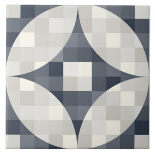 Carreau Carrelage moderne bleu gris et beige du milieu du 