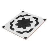 Carreau Carrelage moderne noir neutre (Côté)