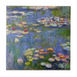 Carreau Carrelage Monet Water Lilies 1916<br><div class="desc">Monet Water Lilies 1916 tuile. Peinture à l'huile sur toile de 1916. L'impressionniste Claude Monet demeure réputé et apprécié pour les peintures de nénuphars qu'il a réalisées dans son étang de jardin de Giverny. Cette peinture spécifique de nénuphars, datant de 1916, révèle l’évolution de Monet vers une abstraction croissante et...</div>