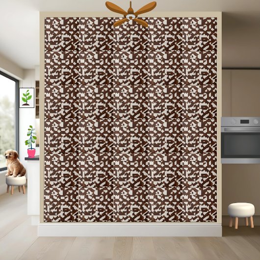 Carreau Carrelage Motif Brown et blanc