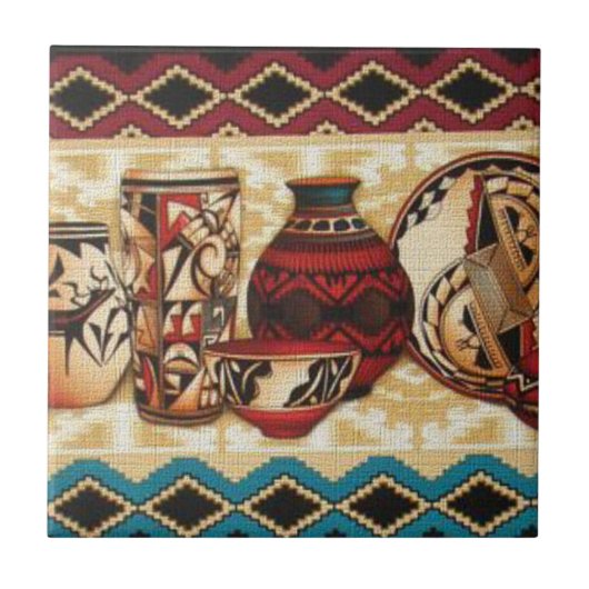 Carreau Carrelage Motif de style sud-ouest (Devant)