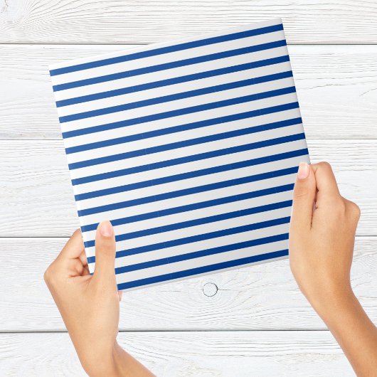 Carreau Carrelage motif moderne à rayures bleu et blanc