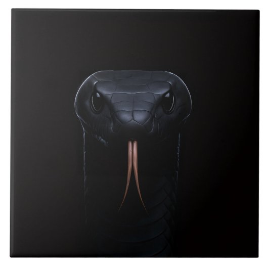 Carreau Carrelage noir 4 Luxe avec Black Mamba Elegance (Devant)