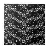 Carreau Carrelage noir blanc rétro (Devant)