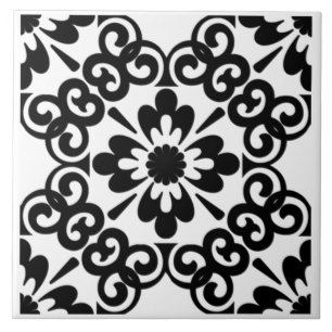 CARREAU CARRELAGE NOIR ET BLANC MODERNE