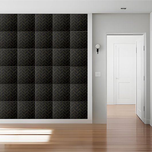 Carreau Carrelage noir et doré