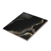 Carreau Carrelage noir et or (Côté)